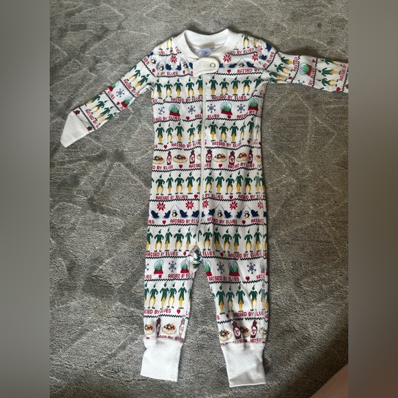 Hanna Andersson Other - Hanna Andersson White and Green Festive Footies One Piece